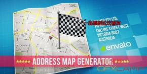 AE模板-卡通地图地点介绍工具包 Map